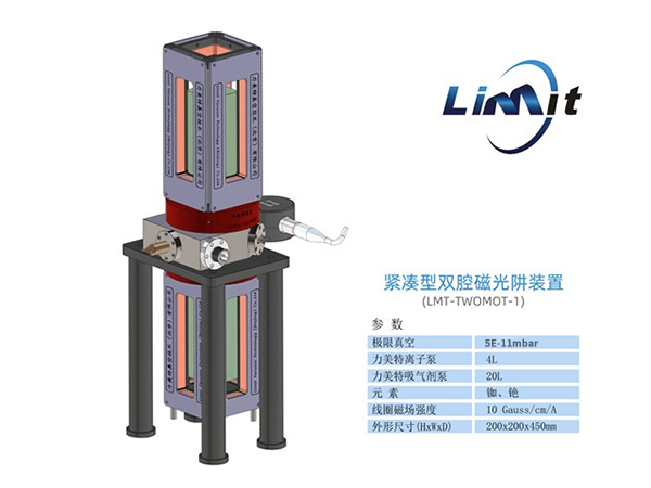 Compact dual cavity magneto-optical trap device